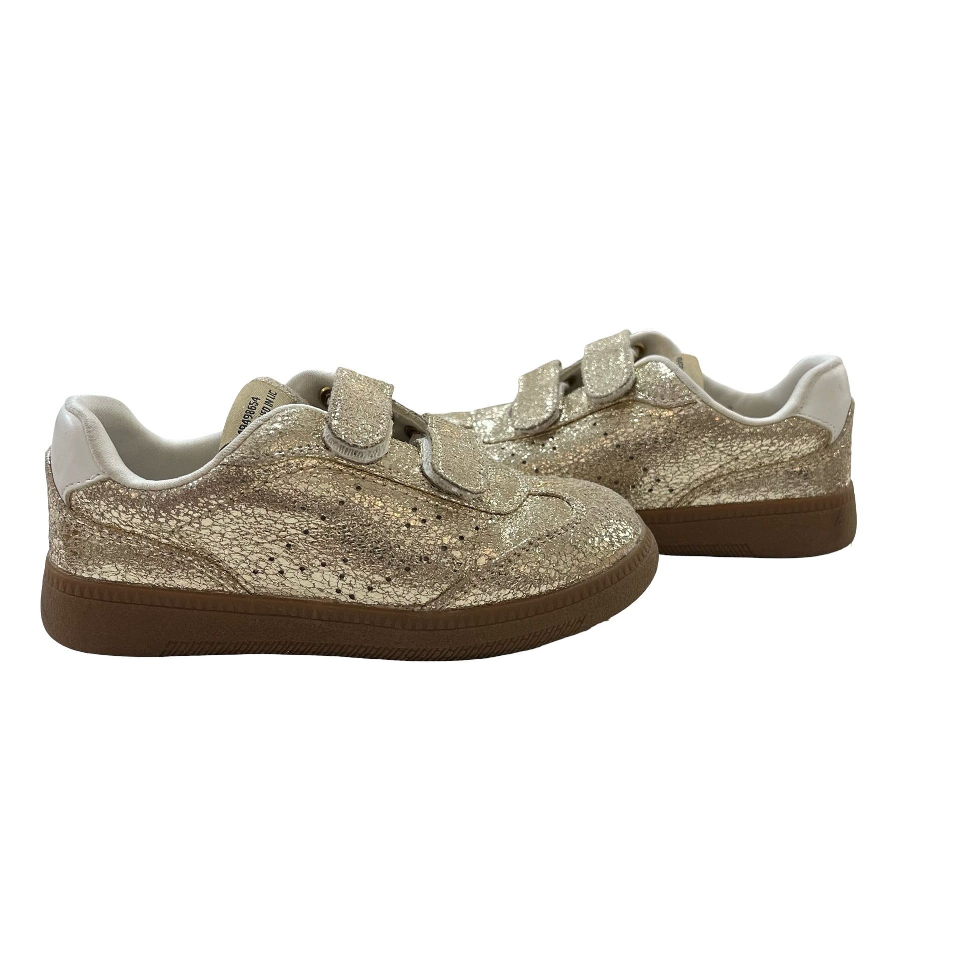 Steve Madden Gold Crackle Velcro Sneakers - Size 10