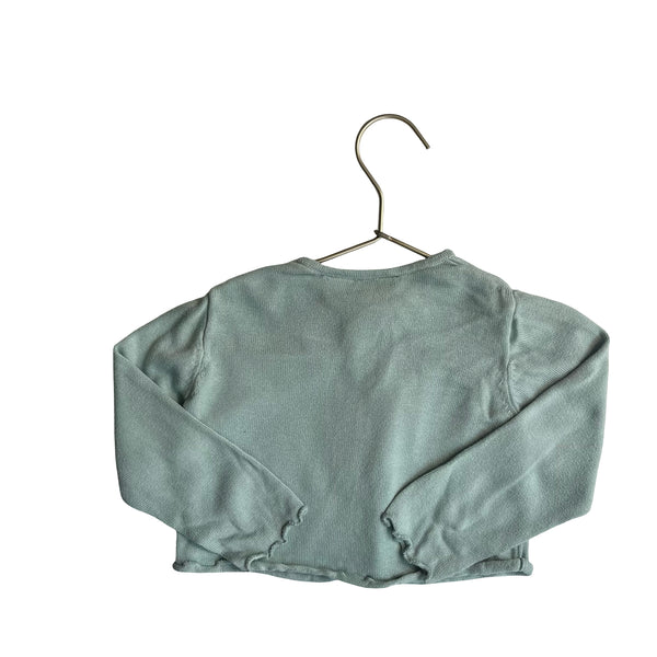 Zara Mint Green Cropped Cardigan Sweater - Size 2-3