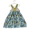 Misha & Puff Blue Print Dress - Size 6Y