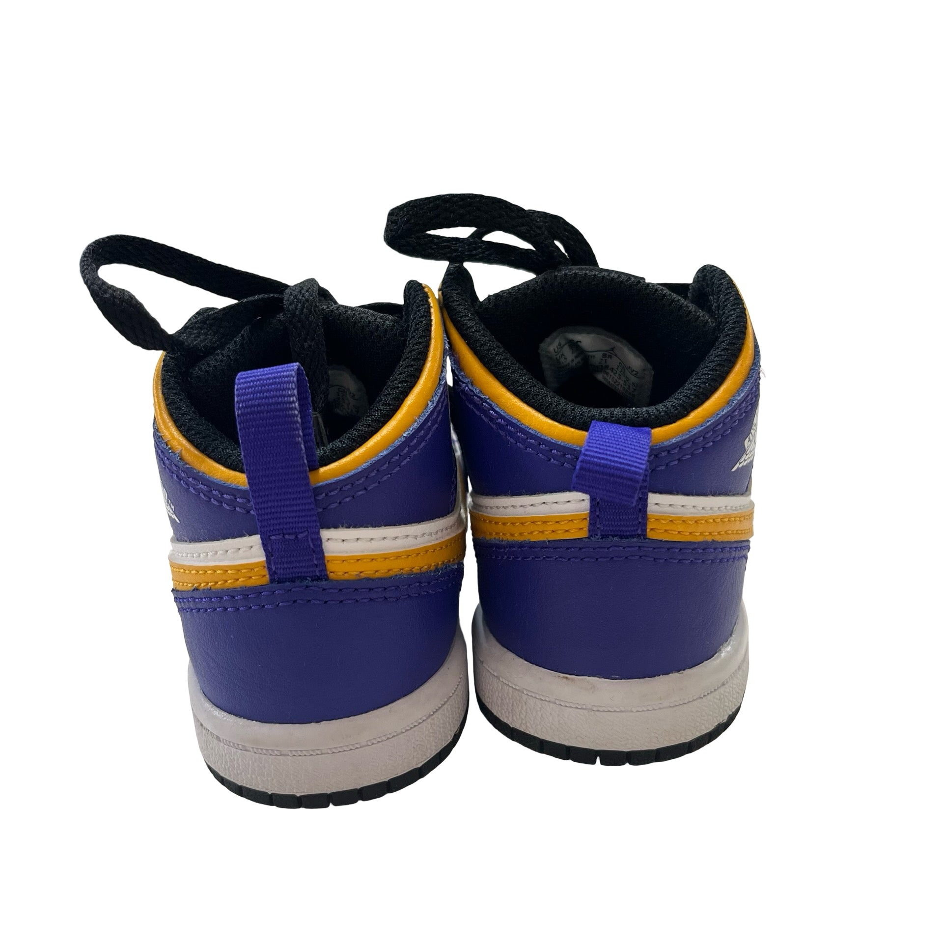 Nike Air Jordan Purple, Yellow, White Sneakers - Size 6C