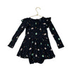 Kyte Black Birthday Print Bodysuit Dress - Size 4T