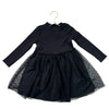 Baby Gap Black Ribbed & Tulle Dot Dress - Size 3