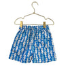 Flap Happy Blue Sea Horse Print Swim Shorts - Size 4