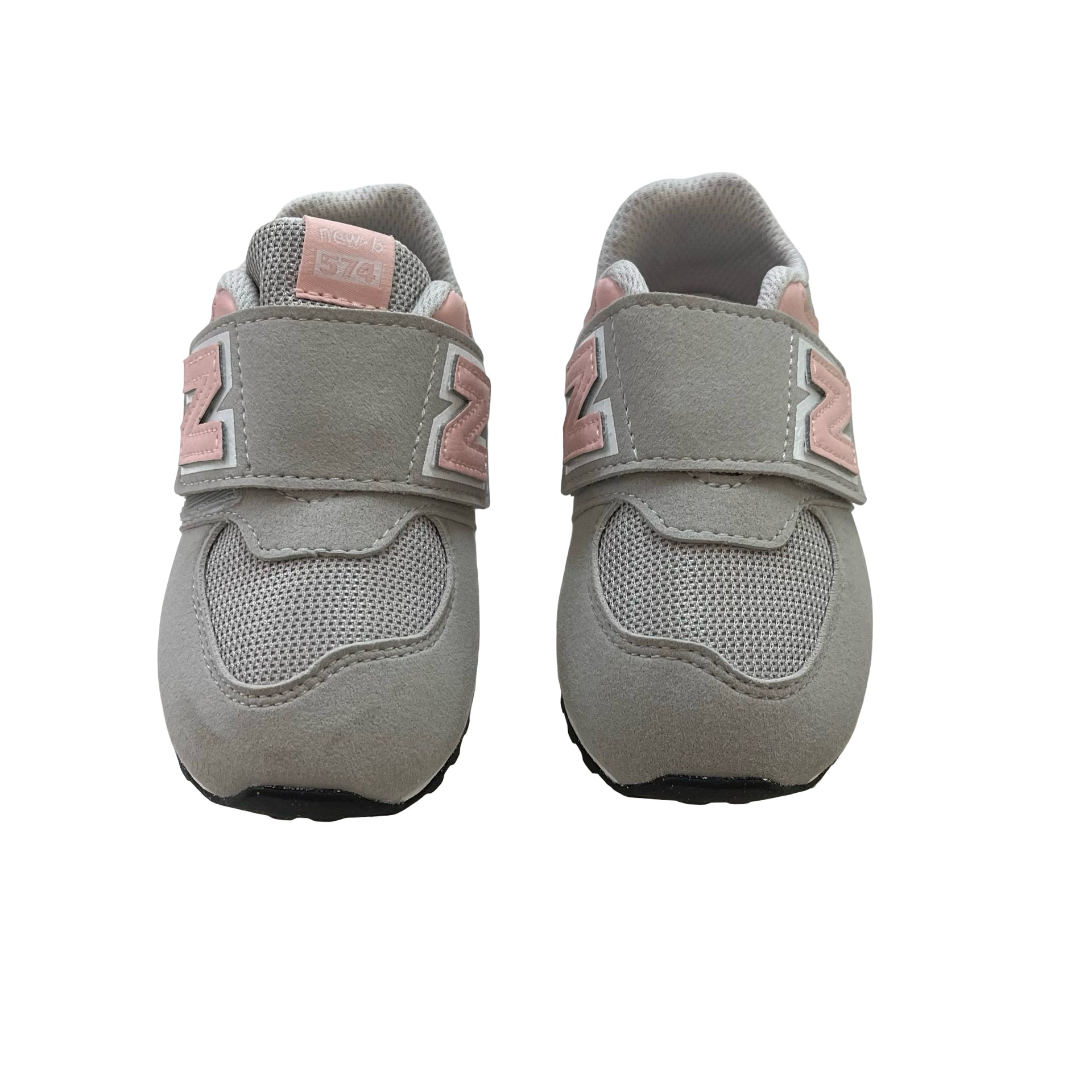 New Balance 574 Gray & Pink Sneakers - Size 6.5