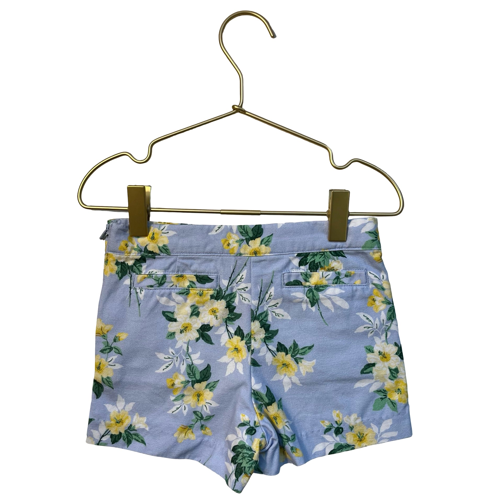 Janie and Jack Light Blue, Yellow, Green Floral Shorts - Size 3