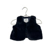 Cyrillus Navy Faux Fur Vest - Size 9 Mo