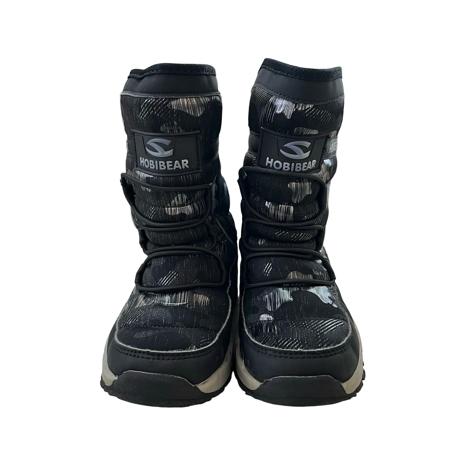 Hobibear Black & Silver Winter Boots - Size 2Y