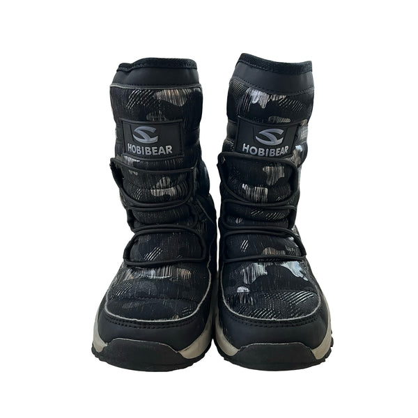 Hobibear Black & Silver Winter Boots - Size 2Y