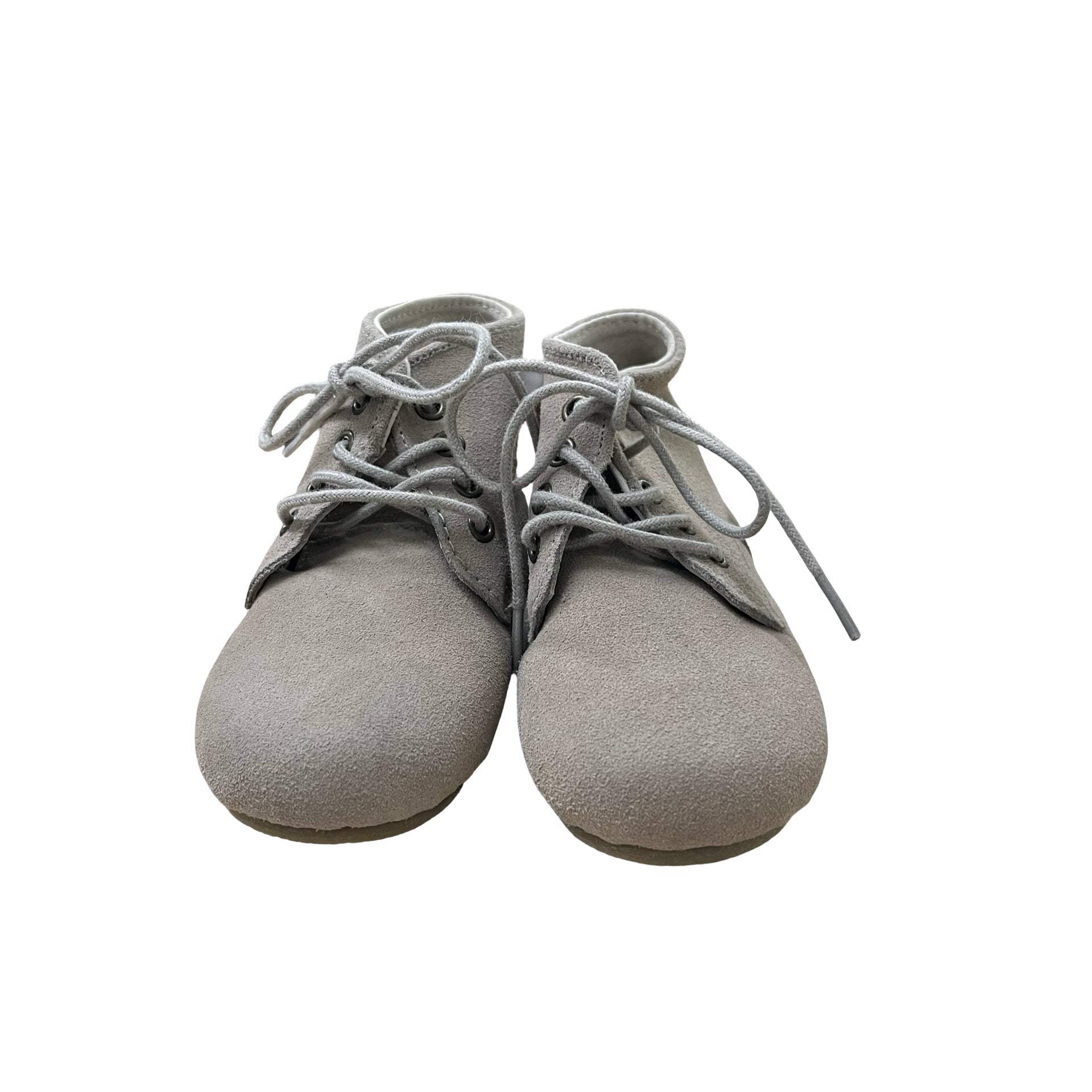 Tiny Poise Tots Khaki Suede Lace Up Shoes - Size 7