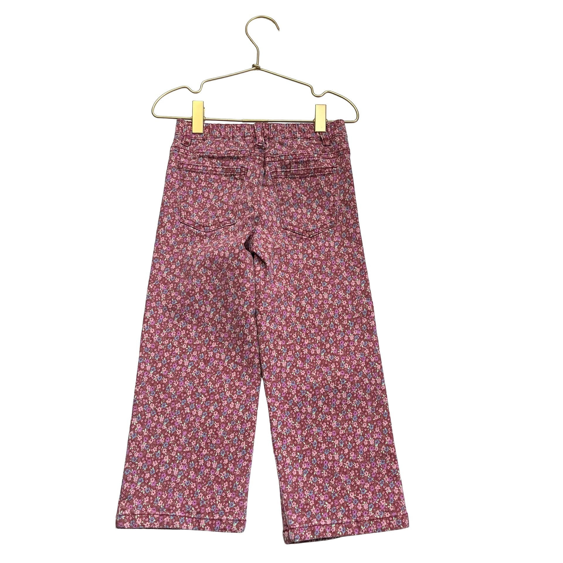 Zara Dusty Pink Floral Denim Jeans - Size 6