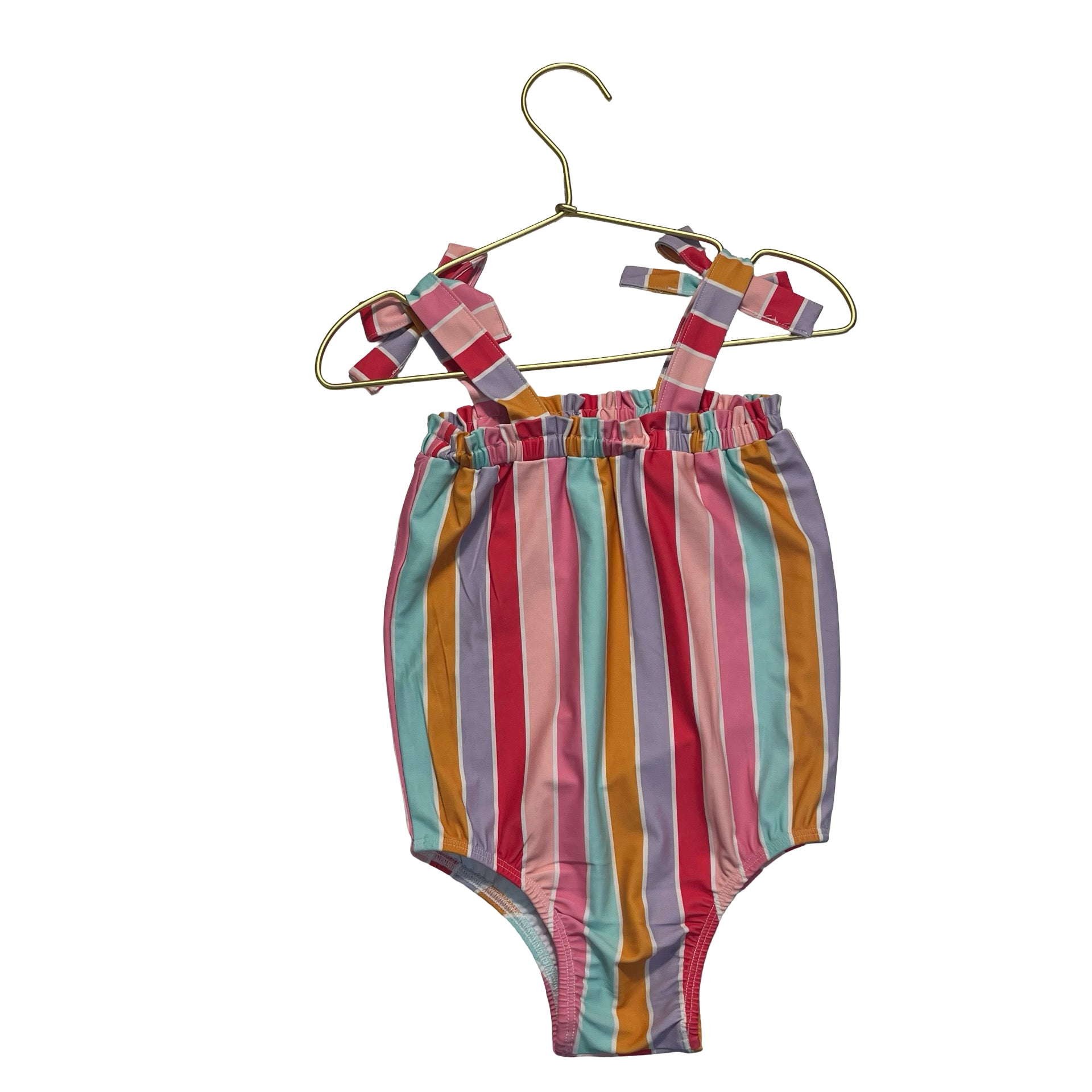 Janie and Jack Red Swim Suit, White Trim - Size 5