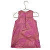 Crewcuts Pink & Peach Tropical Print Embroidered Shift Dress - Size 2