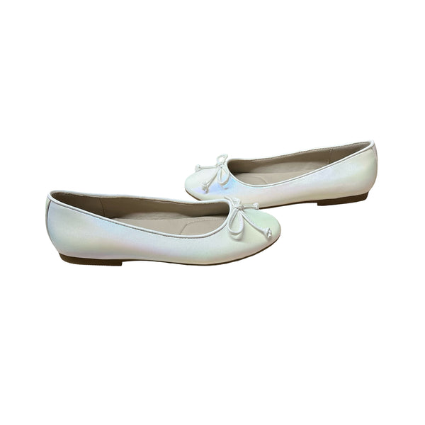 Lands' End Ivory Iridescent Ballet Flats - Size 13