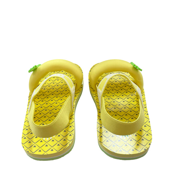 UGG Yellow 'Zuma Sling Pineapple Stuffie' Sandals New in Box - Size 9