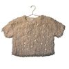 Zara Ivory Eyelash & Disc Sequin Top - Size 9-10