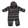 Columbia Black, Ivory, Tan, Red Pattern Fleece Bunting - Size 0-3 Mo