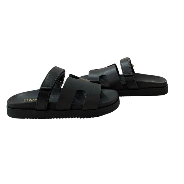 Link 'Gigi' Black Sandals New in Box - Size 1Y Big Kids