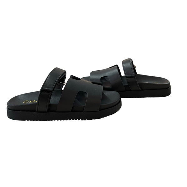 Link 'Gigi' Black Sandals New in Box - Size 1Y Big Kids