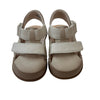 UGG Rowan Ivory & Tan Leather Closed-Toe Sandals - Size 6