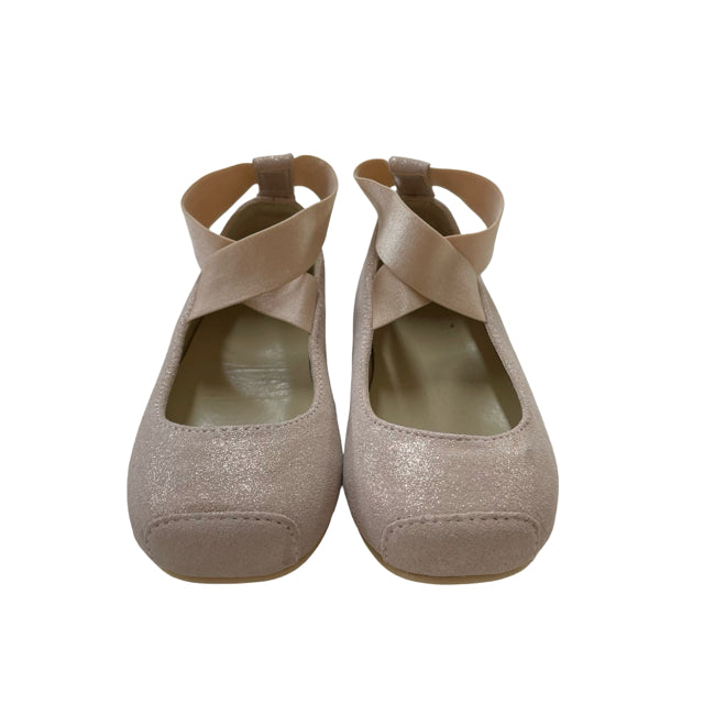 Janie and Jack Pink Metallic Leather Shoes - Size 8