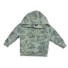 Baby Gap Sage Green Construction Truck Logo Hooded Sweatshirt - Size 12-18 Mo