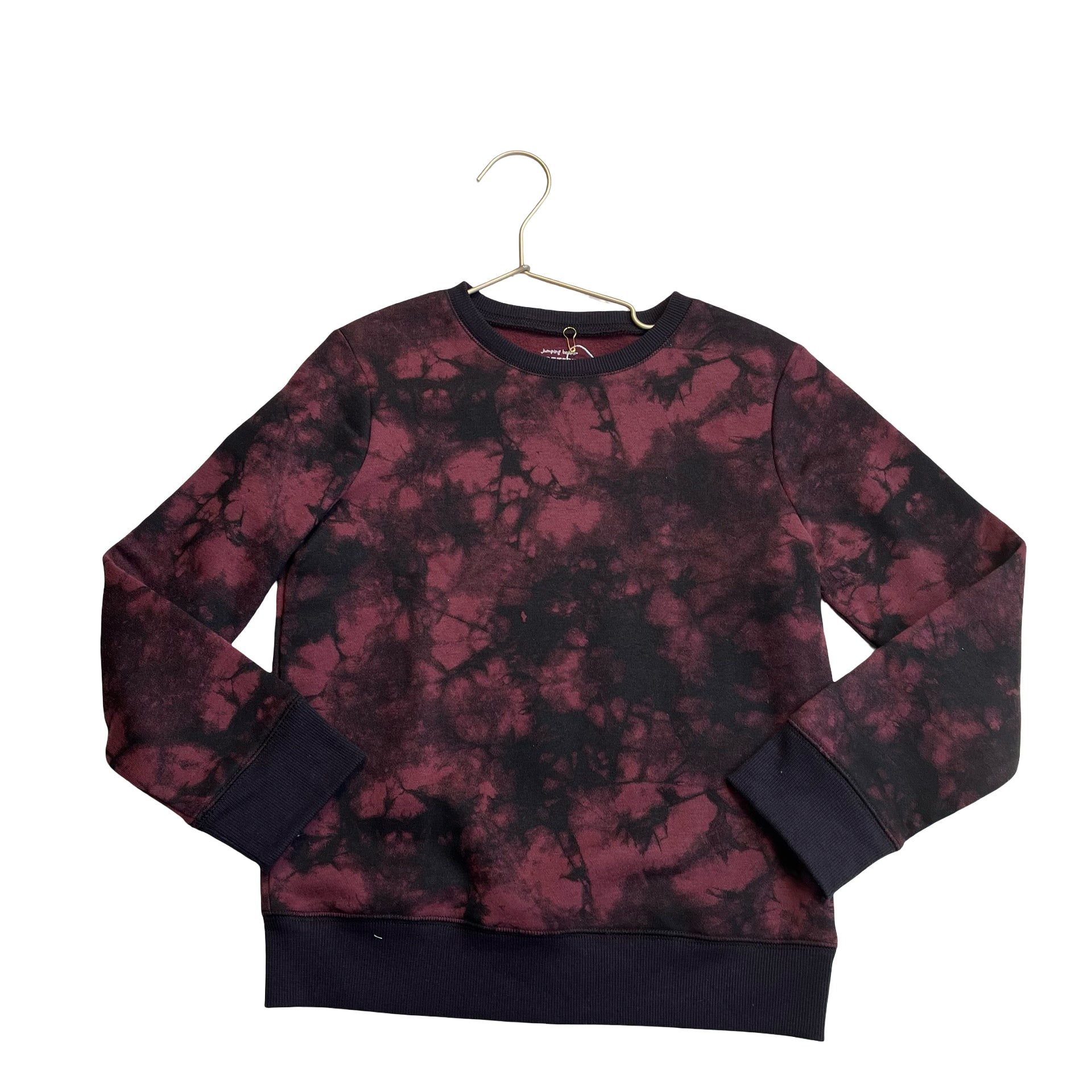 Jumping Beans Black & Burgundy Tie-Dye Sweatshirt - Size 7