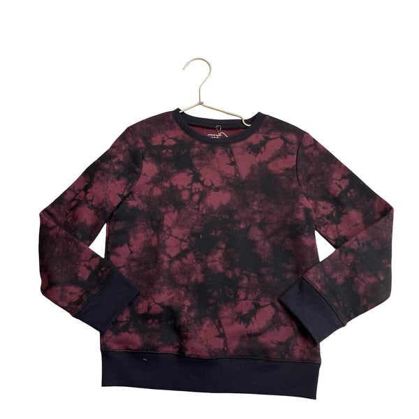 Jumping Beans Black & Burgundy Tie-Dye Sweatshirt - Size 7