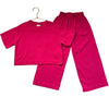 Zara Raspberry Pink T-Shirt & Wide-Leg Pants Set - Size 6-7