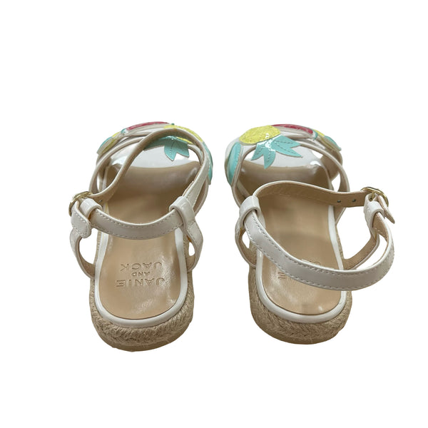 Janie and Jack White Patent Fruit Sandals - Size 11