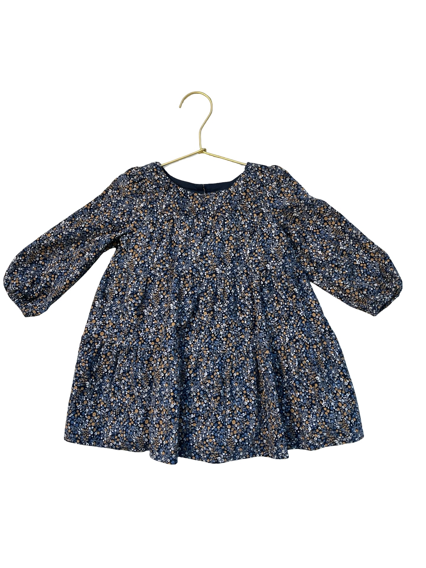 Baby Gap Navy Floral Corduory Dress - Size 12-18 Mo