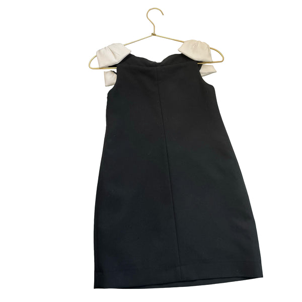 Zara Black & Ivory Bow Dress - Size 10