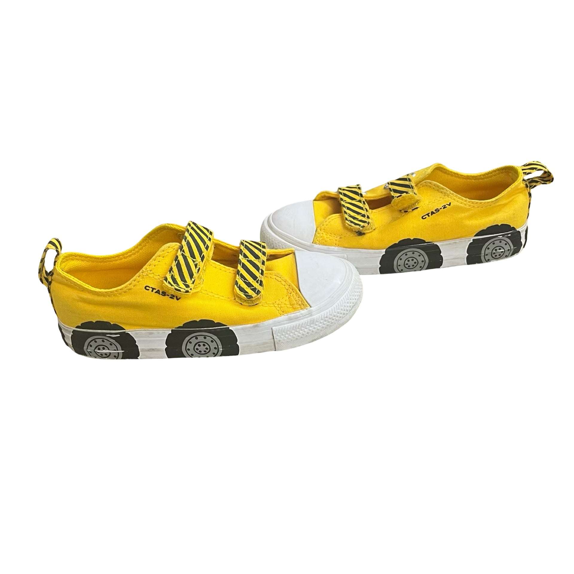 Converse All-Star Yellow Construction Velcro Sneakers - Size 10