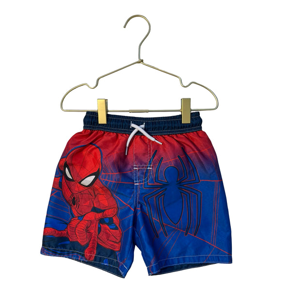 Marvel Spider-Man Blue & Red Swim Shorts - Size 4