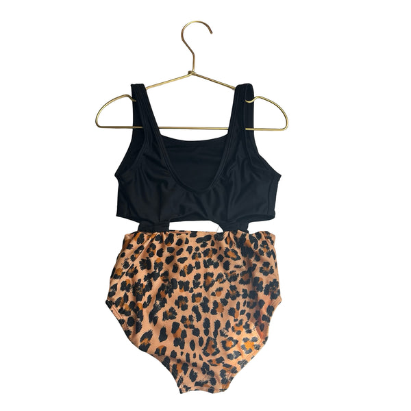 Art Class Brown & Black Leopard Print Swim Suit - Size S 6