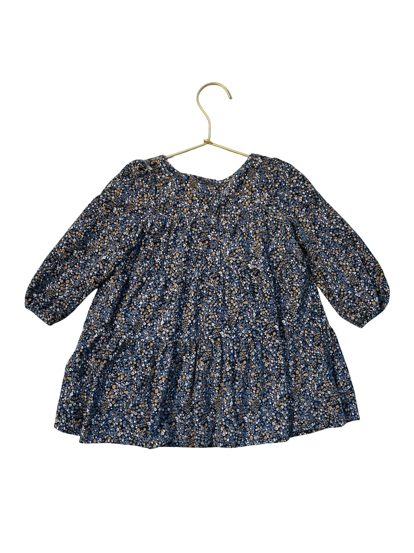 Baby Gap Navy Floral Corduory Dress - Size 12-18 Mo