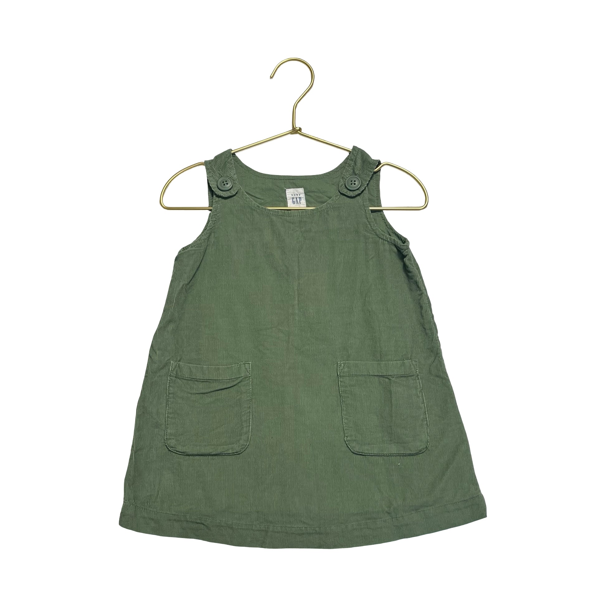 Baby Gap Sage Green Corduroy Dress - Size 18-24 Mo