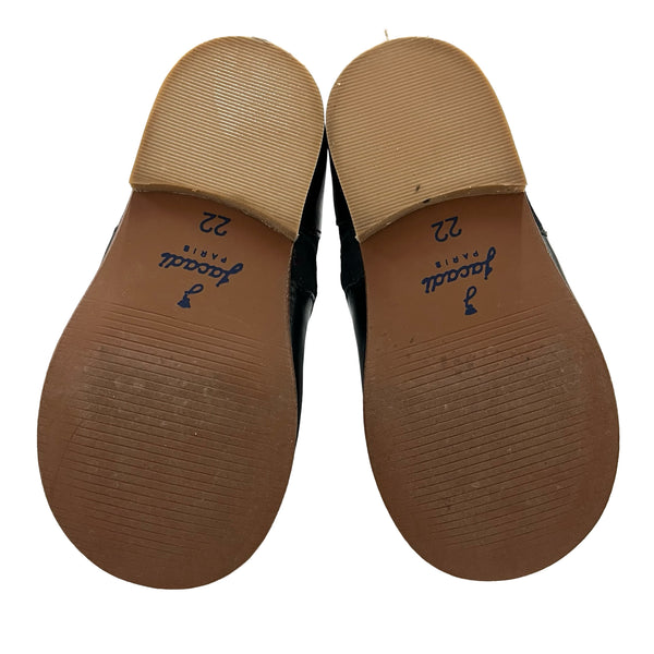 Jacadi Navy Sparkle Leather Ankle Boots - Size 22 (6)