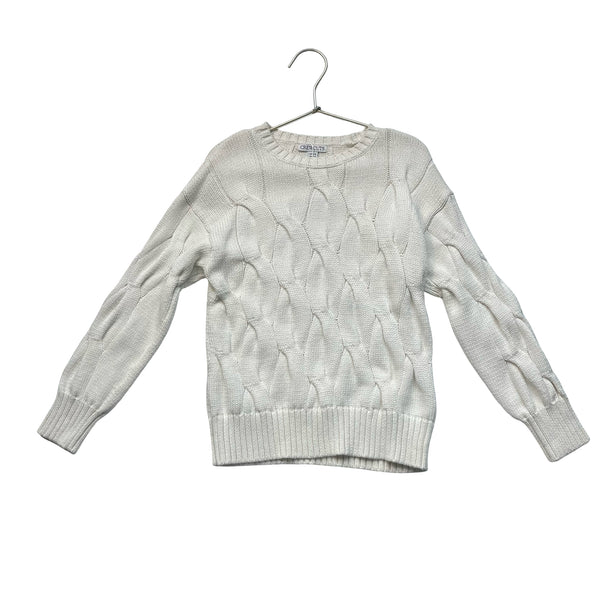 Crewcuts Ivory Cotton Cable-Knit Sweater - Size XS 4-5