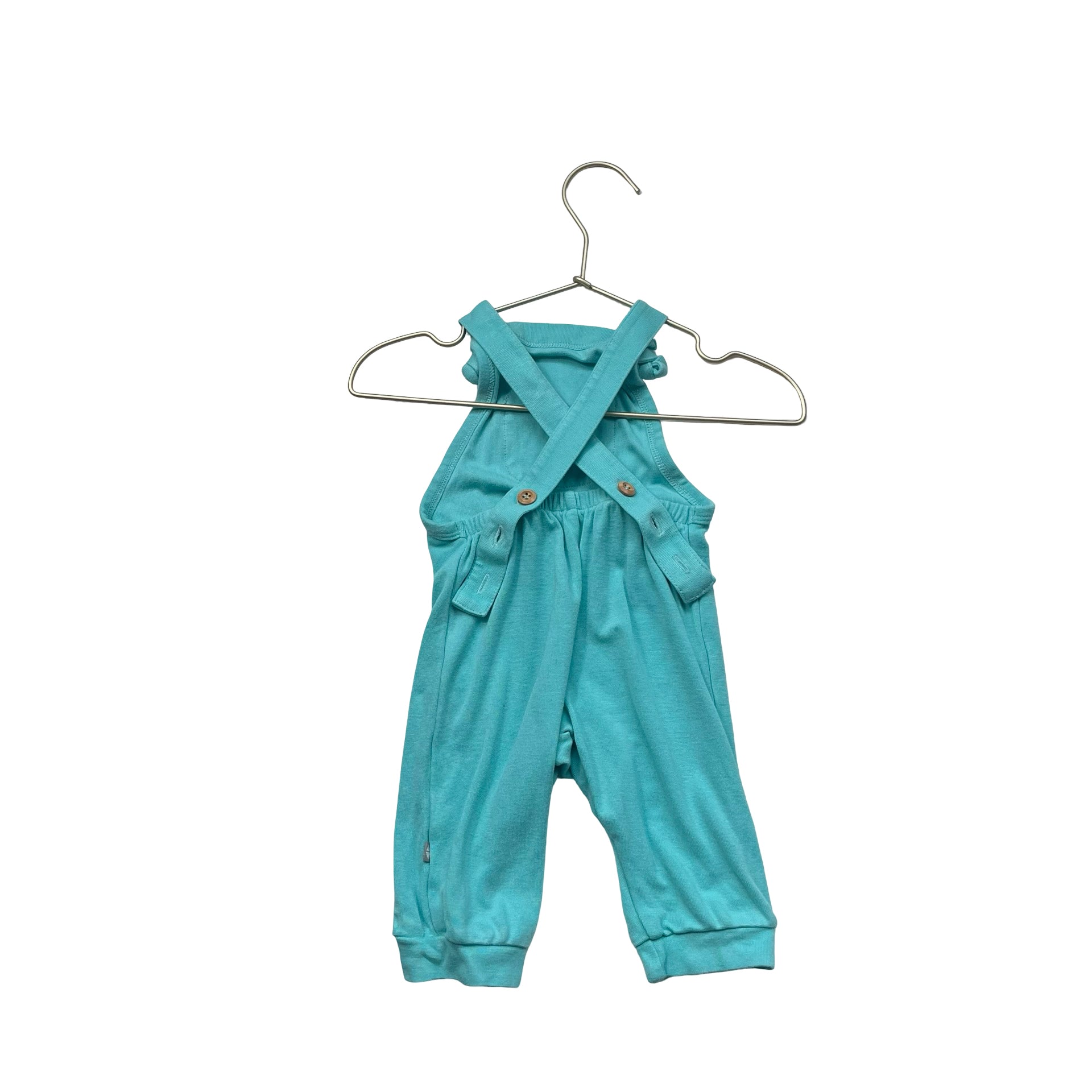 Kyte Teal One-Piece Overalls - Size 6-12 Mo
