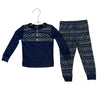 Polo Ralph Lauren Navy Fair Isle Print Henley 2 Piece PJs - Size 18 Mo