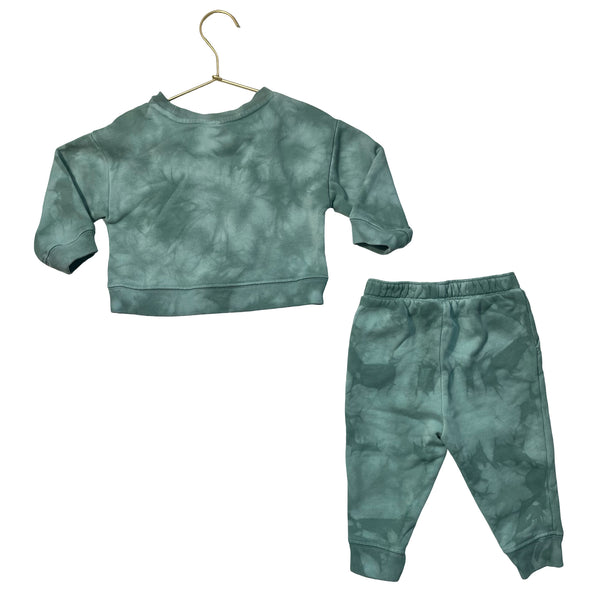 Baby Green Green Tie-Dye Joggers & Sweatshirt Set - Size 12-18 Mo