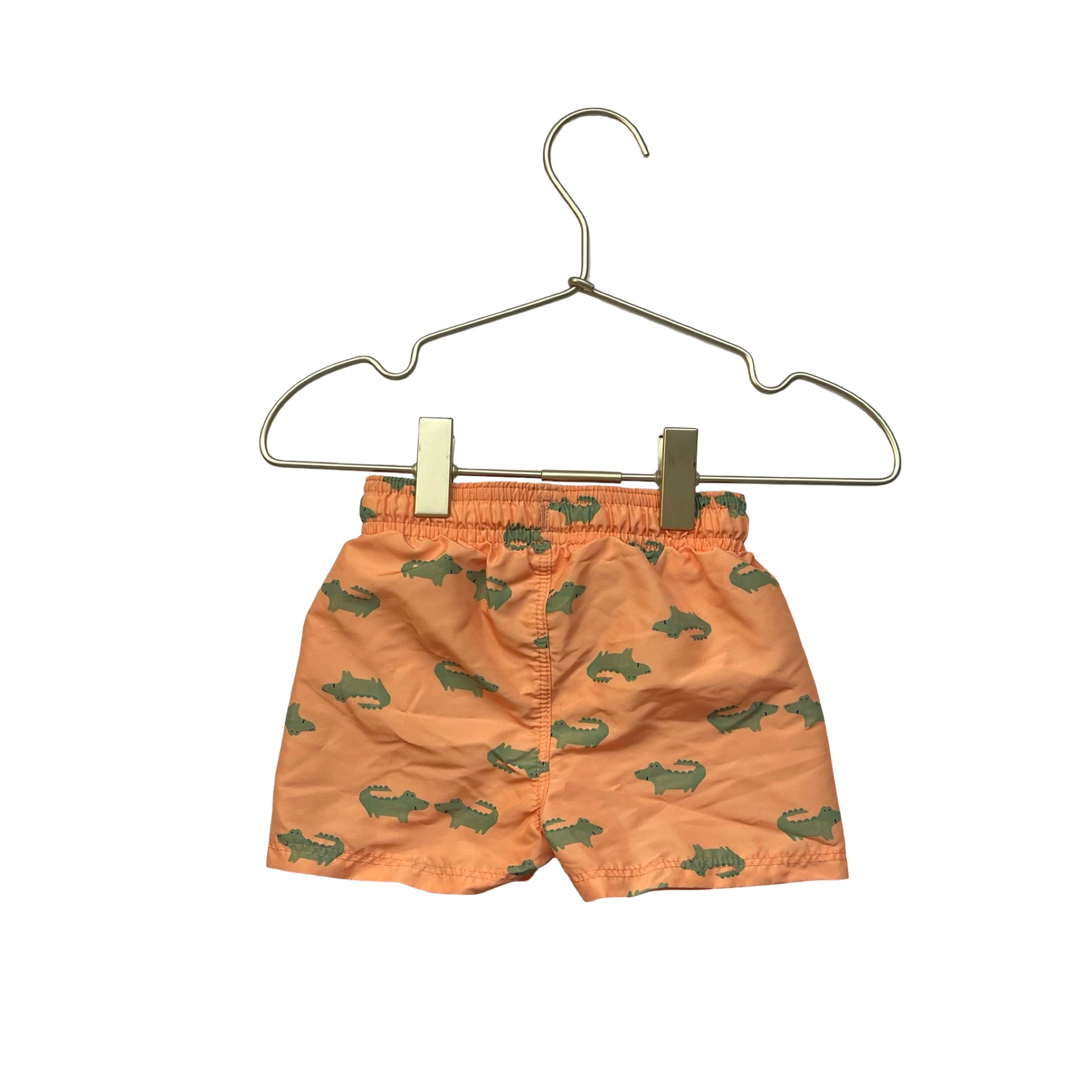 H&M Orange Alligator Print Swim Trunks - Size 3-6 Mo