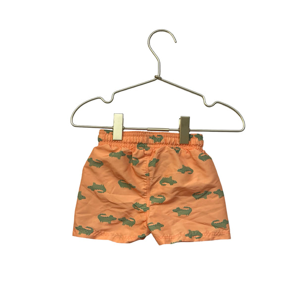 H&M Orange Alligator Print Swim Trunks - Size 3-6 Mo