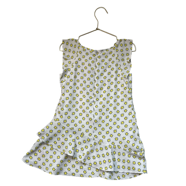Zadig & Voltaire White & Yellow Star Dress - Size 6