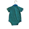 Under Armour Teal & Neon Green Athletic Polo Onesie - Size 6-9 Mo