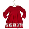 Hanna Andersson Red Snowflake Pattern Cotton Sweater Dress - Size 18-24 Mo