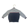 Janie and Jack Size Navy, Gray, Burgundy Zip-Up Cardigan - Size 3-6 Mo