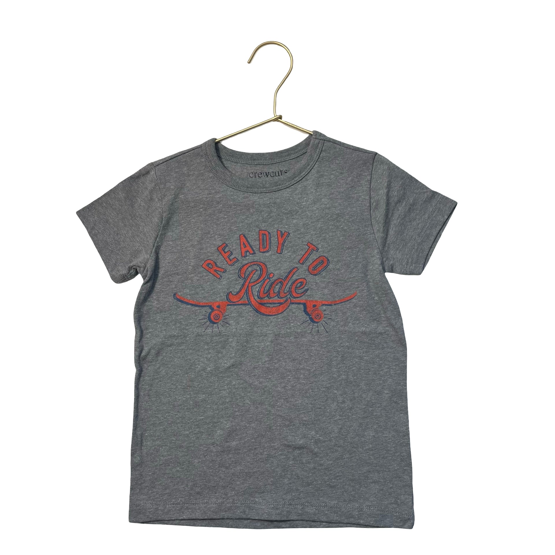 Crewcuts Gray 'Ready to Ride' Skateboard Graphic T-Shirt - Size 4-5