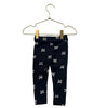 Janie and Jack Black Bow Print Leggings - Size 12-18 Mo