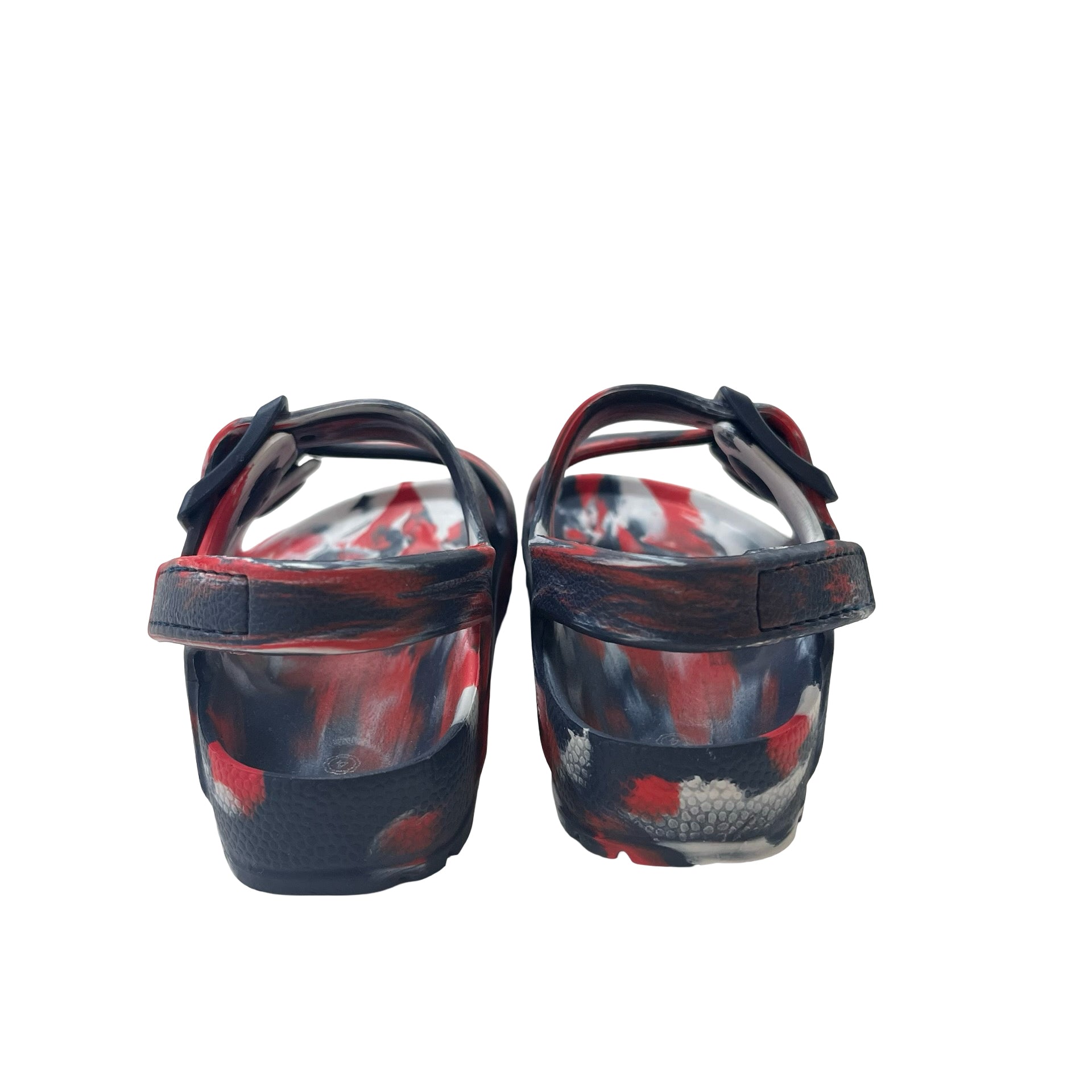 First Steps Red, White, Blue Swirl Sandals - Size 4